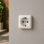 Priză Simplă ELCO cu Contact de Protecție, Ceramică, 16A, 250V, IP20, Montaj Aparent