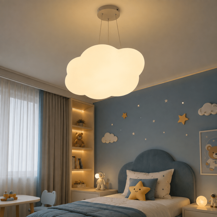 Lustră LED NORIȘOR 160W Albă, Aplicată sau Suspendată, 3 Tipuri de Lumină, Dimabilă, cu Telecomandă - imagine 2