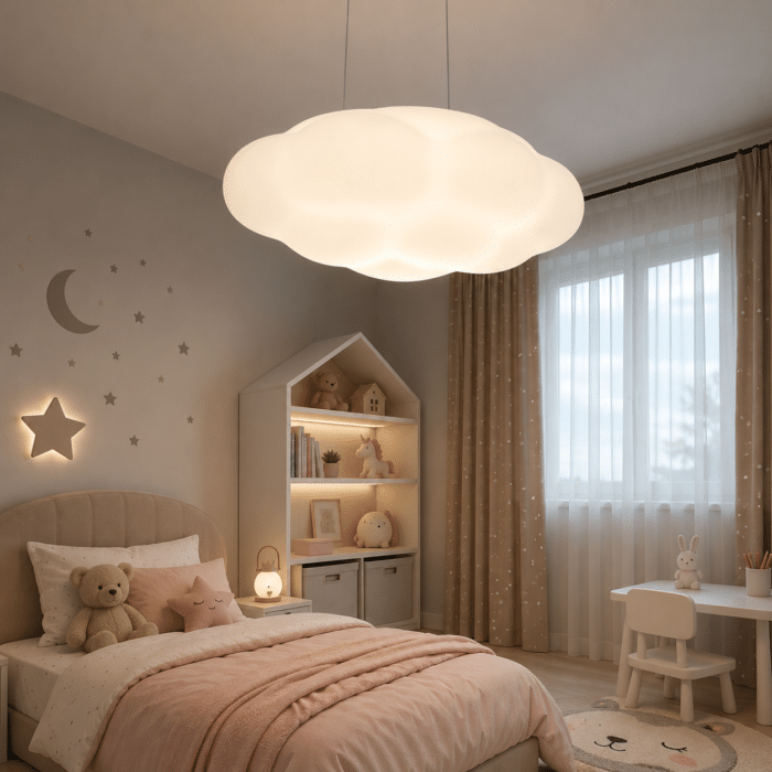 Lustră LED NORIȘOR 160W Albă, Aplicată sau Suspendată, 3 Tipuri de Lumină, Dimabilă, cu Telecomandă - imagine 5