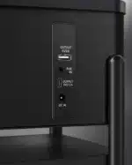 Măsuță Smart QMS-8 Neagră cu Boxă Bluetooth 65W, Subwoofer, Încărcare Wireless, USB-C, TWS și LED RGB - imagine 4
