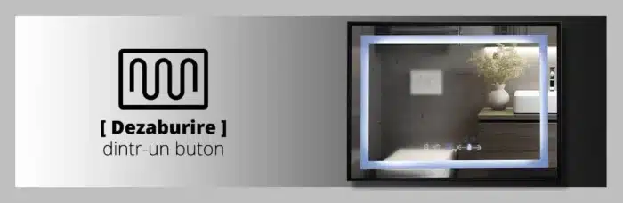 Oglinda LED Ovala, 50x80cm, Eminence MotionGlow Marcello, Sistem Dezaburire, Ceas & Termometru, Dimabila - imagine 11
