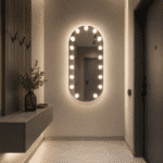 Oglindă cu LED Integrat 60×100 cm, Decorativă pentru Make-up, 3 Tipuri de Lumină, Calda, Rece, Neutra, cu Touch - imagine 3