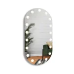 Oglindă cu LED Integrat 60×100 cm, Decorativă pentru Make-up, 3 Tipuri de Lumină, Calda, Rece, Neutra, cu Touch - imagine 10
