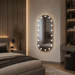 Oglindă cu LED Integrat 60×100 cm, Decorativă pentru Make-up, 3 Tipuri de Lumină, Calda, Rece, Neutra, cu Touch - imagine 5