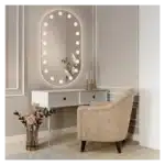 Oglindă cu LED Integrat 60×100 cm, Decorativă pentru Make-up, 3 Tipuri de Lumină, Calda, Rece, Neutra, cu Touch - imagine 7