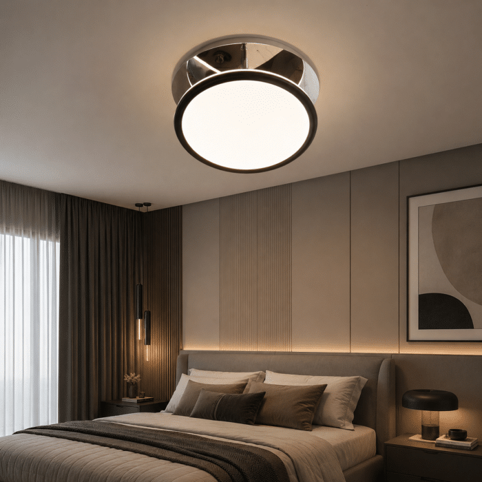 Pendul Rotund SMART LED Suspendat 100W Negru, Ø48 cm, Înălțime Reglabilă Electric din Telecomandă până la 2m, 3 Culori de Lumină - imagine 6