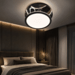Pendul Rotund SMART LED Suspendat 100W Negru, Ø48 cm, Înălțime Reglabilă Electric din Telecomandă până la 2m, 3 Culori de Lumină - imagine 2