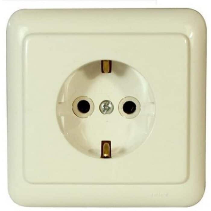 Priză Ceramică cu Contact de Protecție Stand 45785, RE1761, Montaj Încastrat - imagine 2