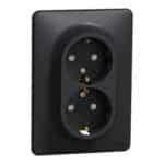 Priză Dublă cu Împământare Schneider Sedna Design SDD314221, 16A, Gri Antracit - imagine 2