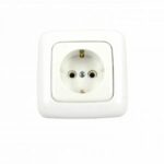 Priză Simplă ELCO cu Contact de Protecție, Ceramică, 16A, 250V, IP20, Montaj Îngropat - imagine 2