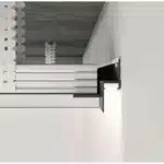 Profil LED Scafă Shadow Gap 2m, Negru, Aluminiu, pentru Tavan și Perete, Canal 16 mm, Dispersor Inclus - imagine 3