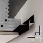 Profil LED Scafă Shadow Gap 2m, Negru, Aluminiu, pentru Tavan și Perete, Canal 16 mm, Dispersor Inclus - imagine 2