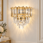 Aplică cu Cristale Model Sophie, 2 becuri ×E14, Auriu, Metal și Cristal