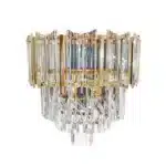 Aplică cu Cristale Model Sophie, 2 becuri ×E14, Auriu, Metal și Cristal - imagine 2