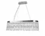 Candelabru LED cu Cristale 74W, Crom, Model Barca, 3 Tipuri de Lumină, Dimabil, Telecomandă - imagine 2