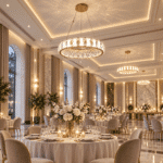 Candelabru LED cu Cristale 98W, Auriu, Ø50 cm, 3 Tipuri de Lumină, Dimabil, Telecomandă, Înălțime Reglabilă 40–70 cm - imagine 3