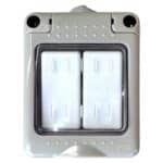 Comutator Dublu AG IP55, 10A, 250V, Montaj Aparent, Plastic Ignifug, Tip Antigron - imagine 3