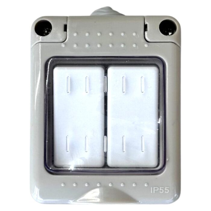 Comutator Dublu AG IP55, 10A, 250V, Montaj Aparent, Plastic Ignifug, Tip Antigron - imagine 3