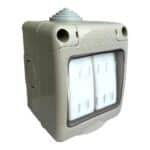 Comutator Dublu AG IP55, 10A, 250V, Montaj Aparent, Plastic Ignifug, Tip Antigron - imagine 2