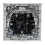 Întrerupător Dublu Alb cu Ramă din Sticlă, 10A, 250V, 86×86 mm, IP20 - imagine 4