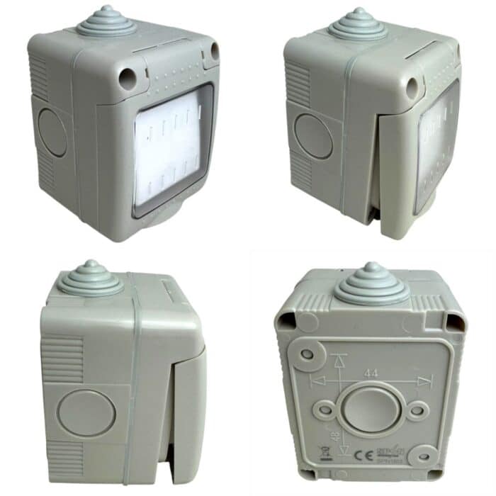 Întrerupător Simplu AG cu Capac IP55, 10A, 250V, Montaj Aparent, Plastic Ignifug, Tip Antigron - imagine 4
