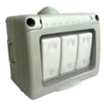 Întrerupător Triplu AG IP55, 10A, 250V, Montaj Aparent, Plastic Ignifug, Tip Antigron - imagine 3