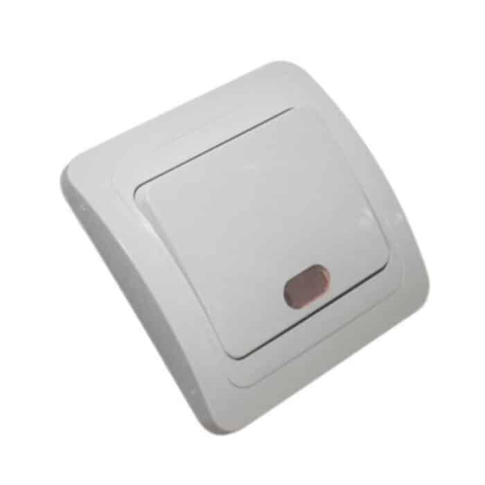 Întrerupător cu LED SPIN, 10A, 250V, Contact Argint, Montaj Încastrat, IP20 - imagine 2
