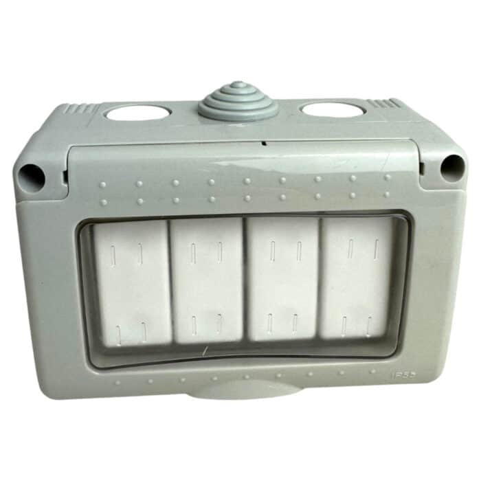 Întrerupător Cvadruplu AG IP55, 10A, 250V, Montaj Aparent, Plastic Ignifug, Tip Antigron - imagine 3