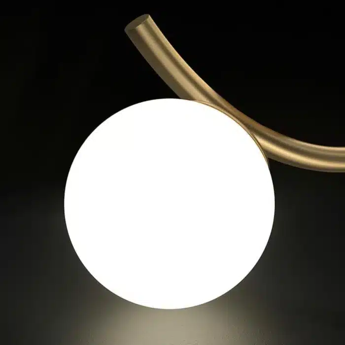 Lustră Clasică VENUS cu 2 Abajururi din Sticlă Albă, Auriu, 2×E27 - imagine 3