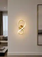 Aplică LED Infinit, 28W, Auriu, 3 Tipuri de Lumină, 3000K/4000K/6000K - imagine 2