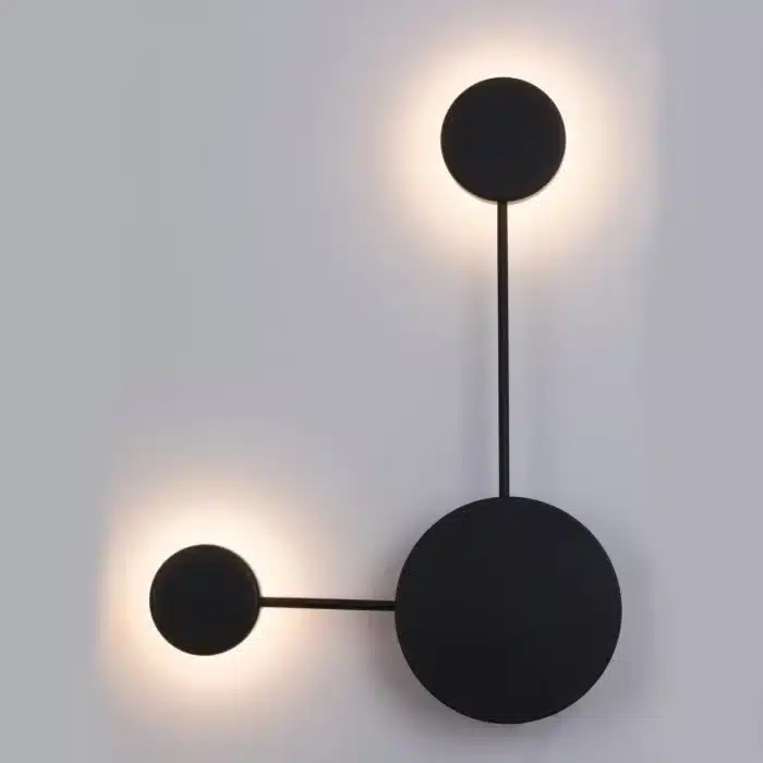 Aplică LED Lines, 20W, Negru, Lumină Neutră, Design Modern - imagine 2