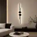 Aplică LED Lines, 39W, Negru, 3 Tipuri de Lumină, 65×15 cm - imagine 2