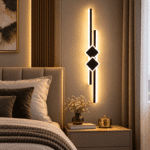 Aplică LED Lines, 39W, Negru, 3 Tipuri de Lumină, 65×15 cm