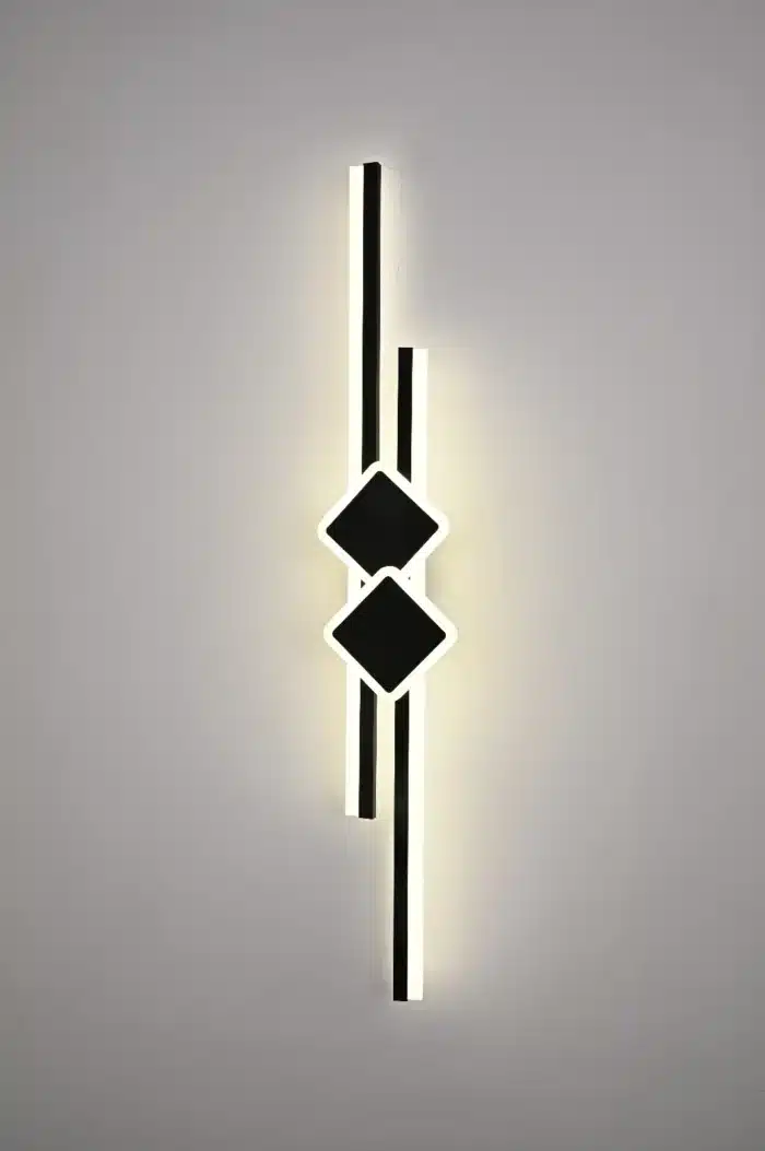Aplică LED Lines, 39W, Negru, 3 Tipuri de Lumină, 65×15 cm - imagine 3