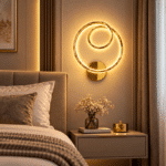 Aplică LED Model Buclă, 38W, Auriu, 3 Tipuri de Lumină, 3000K/4000K/6000K
