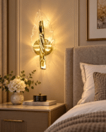 Aplică LED Pană 36 cm, 12W, 3 Tipuri de Lumină, Auriu, Metal și Acril - imagine 4