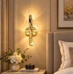 Aplică LED Pană 36 cm, 12W, 3 Tipuri de Lumină, Auriu, Metal și Acril - imagine 6