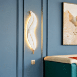 Aplică LED Pană Albă 25W, 63 cm, 3 Tipuri de Lumină, Alb-Auriu - imagine 9