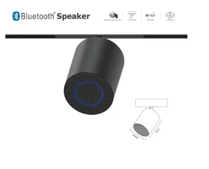 Boxă Bluetooth pentru Șină Magnetică 48V Z1, 10W, Bluetooth 6.0, Negru - imagine 4