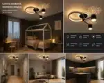 Lustra LED AURORA 50cm 80W cu Telecomanda si 3 Tipuri de Lumina - imagine 2