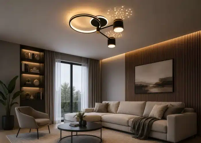 Lustra LED AURORA 50cm 80W cu Telecomanda si 3 Tipuri de Lumina - imagine 3