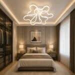 Lustra LED FLORA 240W Ø72cm cu Telecomanda, Lumina Reglabila si 3 Temperaturi de Culoare