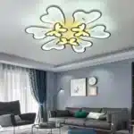 Lustra LED Fluturi, cu Telecomanda, 3 Tipuri de Lumina plus Lumina RGB, Intensitate Reglabila, 210W, Alb - imagine 3