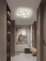 Lustra LED Infini, Cu Telecomanda, 3 Tipuri De Lumina, Intensitate Reglabila, 152W, Alb - imagine 2