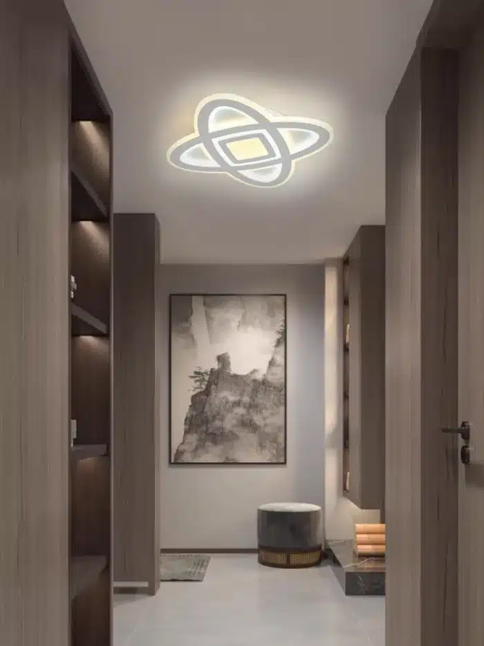 Lustra LED Infini, Cu Telecomanda, 3 Tipuri De Lumina, Intensitate Reglabila, 152W, Alb - imagine 2