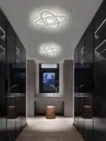 Lustra LED Infini, Cu Telecomanda, 3 Tipuri De Lumina, Intensitate Reglabila, 152W, Alb - imagine 3