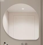 Oglindă LED Asimetrică 80×80 cm, Iluminare Spate, Dezaburire, 3 Tipuri de Lumină, Touch - imagine 9