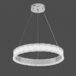 Pendul LED 108W, Argintiu, Ø50 cm, 3 Tipuri de Lumină, Dimabil, Telecomandă, Înălțime Reglabilă - imagine 4