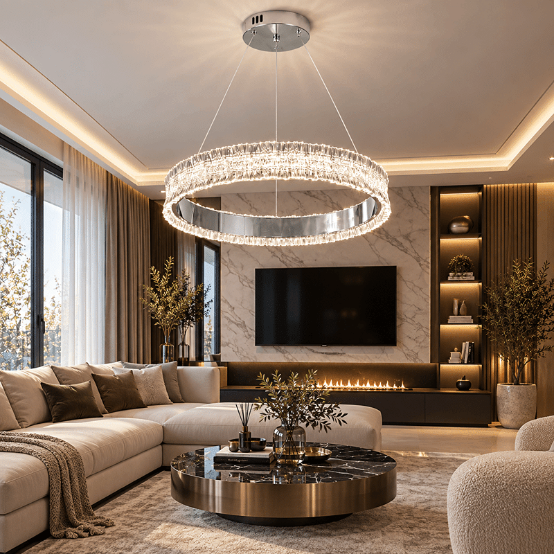 Pendul LED 108W, Argintiu, Ø50 cm, 3 Tipuri de Lumină, Dimabil, Telecomandă, Înălțime Reglabilă (1) Pendul LED 108W, Argintiu, Ø50 cm, 3 Tipuri de Lumină, Dimabil, Telecomandă, Înălțime Reglabilă - imagine 1