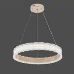 Pendul LED 108W, Auriu, Ø50 cm, 3 Tipuri de Lumină, Dimabil, Telecomandă, Înălțime Reglabilă - imagine 5